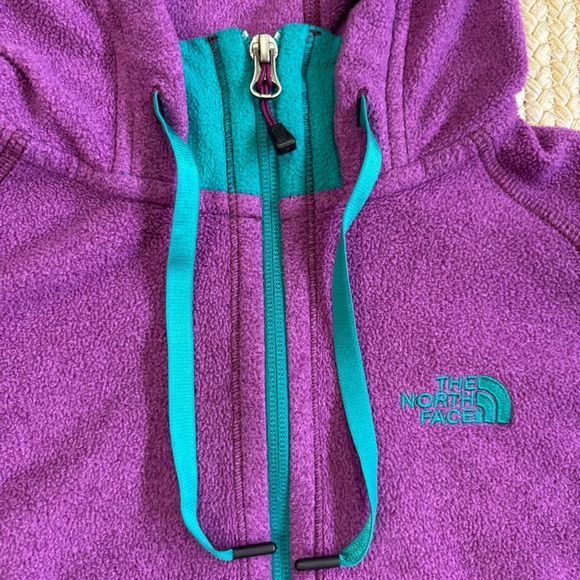 The North Face Women’s Small Purple Fleece Hoodie Jacket Full Zip Hooded - Picture 6 of 12